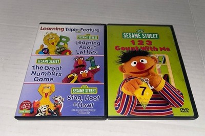 Sesame Street 123 Count With Me & Learning Triple Feature Letters Numbers DVD