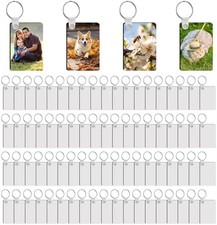 240Pcs Sublimation Keychain Blanks Double Sides 80 MDF Sublimation Keychains Bla