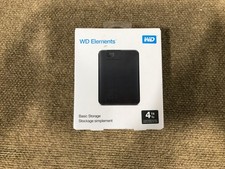 Western Digital Elements 4TB USB3 5400 rpm Hard Drive WDBU6Y0040BBK-WESN NEW
