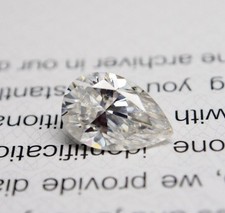 Natural D Color 3Ct Pear Cut Lab -Grown Loose CVD Diamond VVS1 Clarity Certified