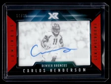 Carlos Henderson 2017 Panini Xr Luminous Endorsements Auto Card /25 #LE-CH