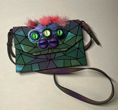 Geometric Color Shift Crossbody Handbag Pocketbook Holographic Reflective