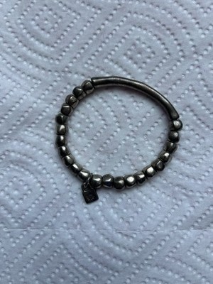 Uno De 50 Silver Beaded Bracelet