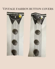 Vintage Fashion Button Covers – Silver Filigree Clip-On Set of 7 | Vintage 1980s