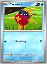 Carvanha 046/197 Obsidian Flames Common