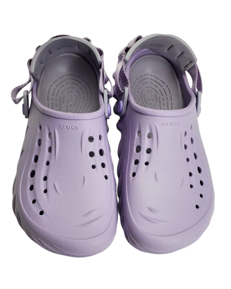 Zuecos Crocs Echo sandalias sin cordones púrpura lavanda para mujer talla 7/hombre talla 5 Foto 2 de 4