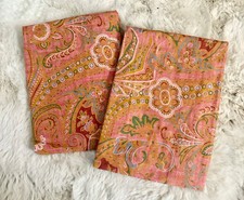 RARE RALPH LAUREN VILLAGE TERRACE MEWS PAISLEY PAIR OF EURO SHAMS