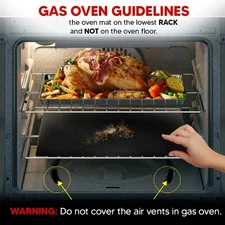 2pcs Non-Stick Oven Liners - Heavy Duty, Reusable & Heat Resistant Mats