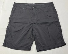 Prana Brion Shorts Men's 38 9 Inseam Gray Outdoor Hiking Climbing Tech