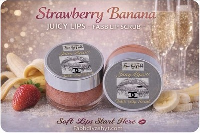 *Face By Fabb Strawberry Banana Lip Scrub Duo with Free Fabb Lip Gloss!