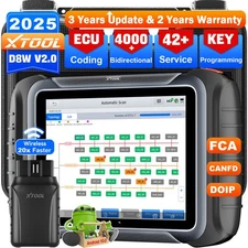 XTOOL D8W V2.0 Full System Diagnostic OBD2 Scanner 42+ Services Topology Mapping