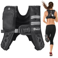 Weighted Vest for Men  Women, 5lbs/10lbs/15lbs/20lbs Weight Vest, 10 lb Black
