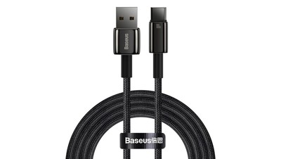6932172618094 Baseus Tungsten Gold kabel USB-A - USB-C 480Mb/s 100W 2m czarny (C
