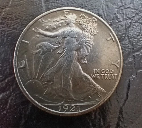 Photo of a 1921-P Walking Liberty Half Dollar from an eBay sale