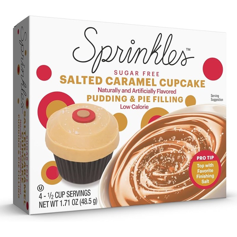 6x Sprinkles Sugar Free Salted Caramel Cupcake Pudding Pie Filling Bulk 171oz 4590₽