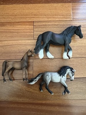 Schleich Horse Figurines Lot of 3 Realistic Toy Horses Farm Animal Figures