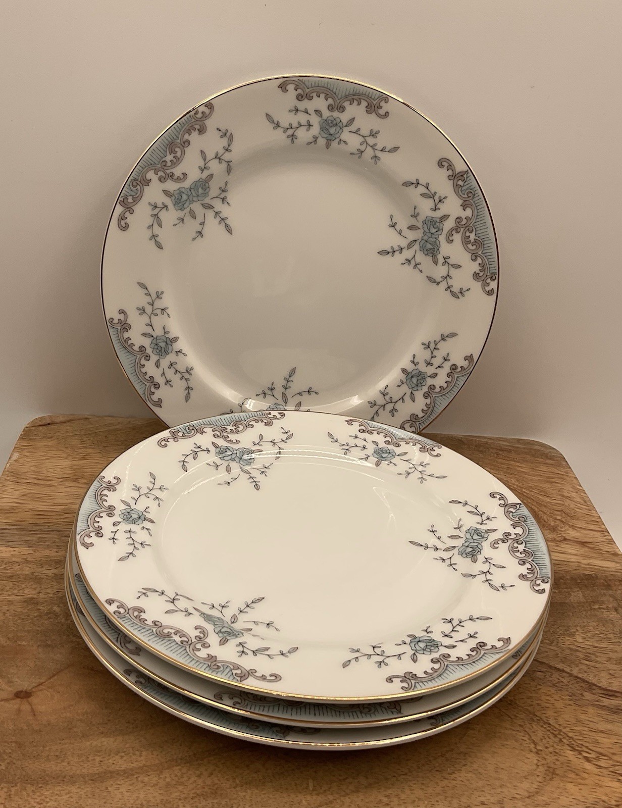 Vtg Imperial China “Seville” 6-1/2” Bread Plates W. Dalton #5303 Japan Lot Of 4