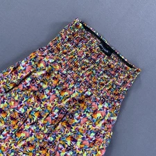 New Look Dress Womens Small Multicolor Floral Smocked Strapless Maxi Summer