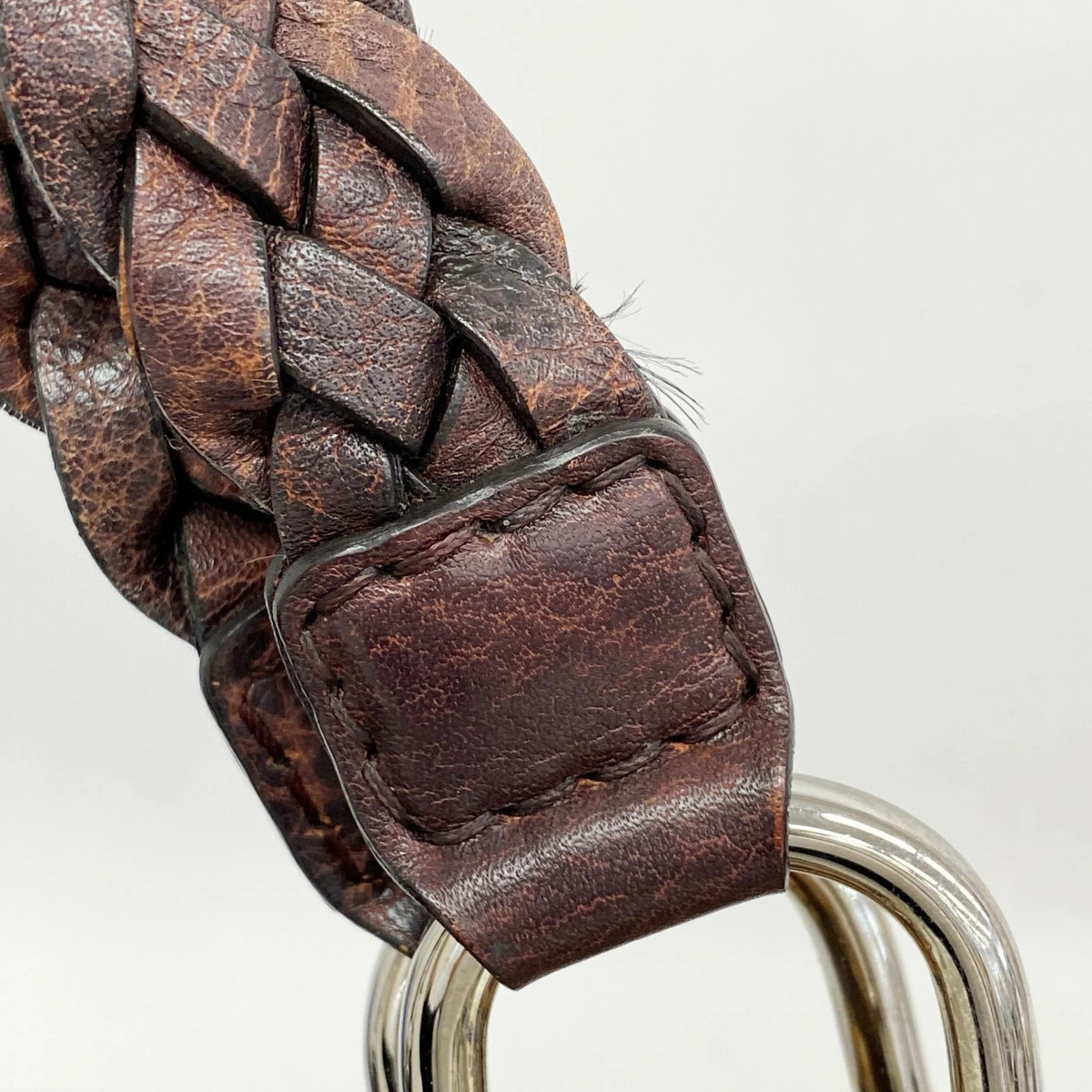 Gucci Guccissima Bamboo Leather Tote Bag Brown Silver thumbnail 8