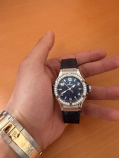 Hublot Big Bang Stahl blaue Diamanten 38 mm