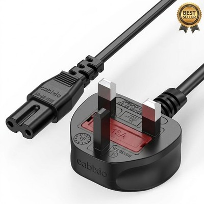 Netzkabel UK 2-poliger Stecker auf C7 Abbildung 8 Stromkabel Fig 8 Kabel Netz 5 m/10 m Posten