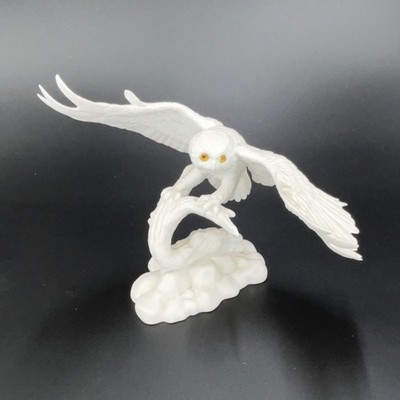 Franklin Porcelain Night Sentinel Owl Figurine by Jonathon Bronson 1988