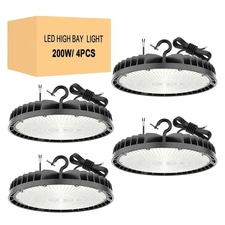 4PCS 150W UFO LED High Bay Light Warehouse Garage Shop Area Lighting AC 100-277V