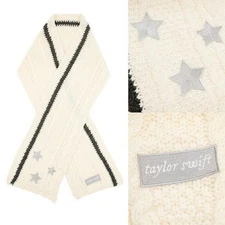 Taylor Swift Folklore Cardigan Scarf Embroidered Knit Shawl Celebrity Fans Gift