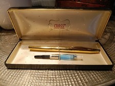  Pluma/ Fountainpen Cross chapado Oro. Excelente condición.Never Used