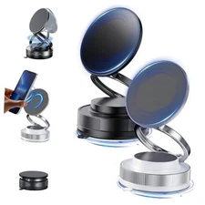 Vipbugo Phone Holder,360° Vacuum Magnetic Phone Holder Vipbu, Black+White
