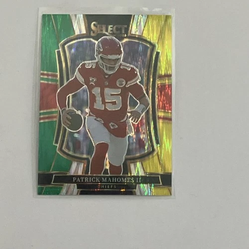 2025 Panini Select - Premier Level Patrick Mahomes II #107 Green & Yellow Shock