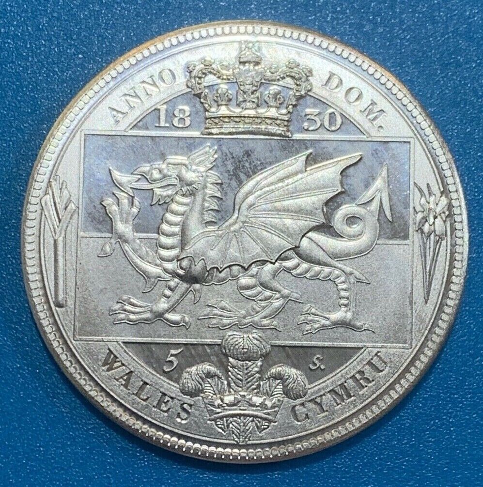 1830 Wales Great Britain George IV Patina Crown Welsh Dragon Coi