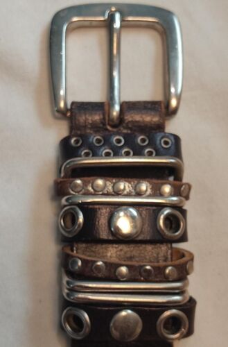 Cinturón de cuero vaquero Calvin Klen talla 436410 SM India 40,75 in de largo, 1,25 de ancho - Imagen 1 de 2
