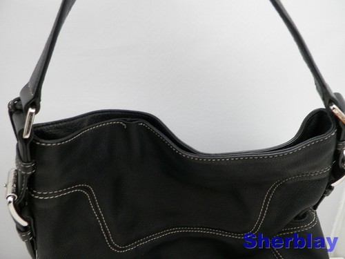 Michael Kors Dark Brown Brookville Pebble Leather Hobo Shoulder Bag Purse - Picture 6 of 9