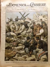 La Domenica del Corriere 24 January 1909 Earthquake Calabria Sicily Alfani Palmi