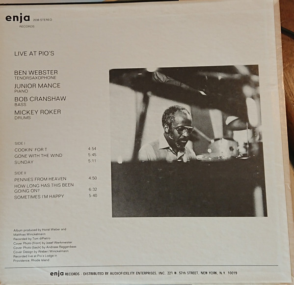 Ben Webster - Live At Pio's (LP) | eBay