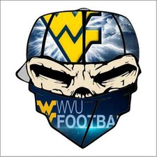 West Virginia Football Bandanna Vinyl Decal / Sticker