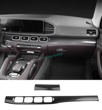 For Benz GLS X167 2020-2024 ABS Carbon Fiber Dashboard Center Console Cover Trim