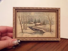 VTG Mini Framed Picture Season's Greetings