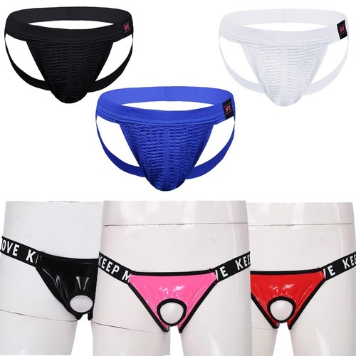 Freebily Men's Athletic Jockstrap Briefs Supporter G-Strings Pouch Underwear - Picture 4 of 68