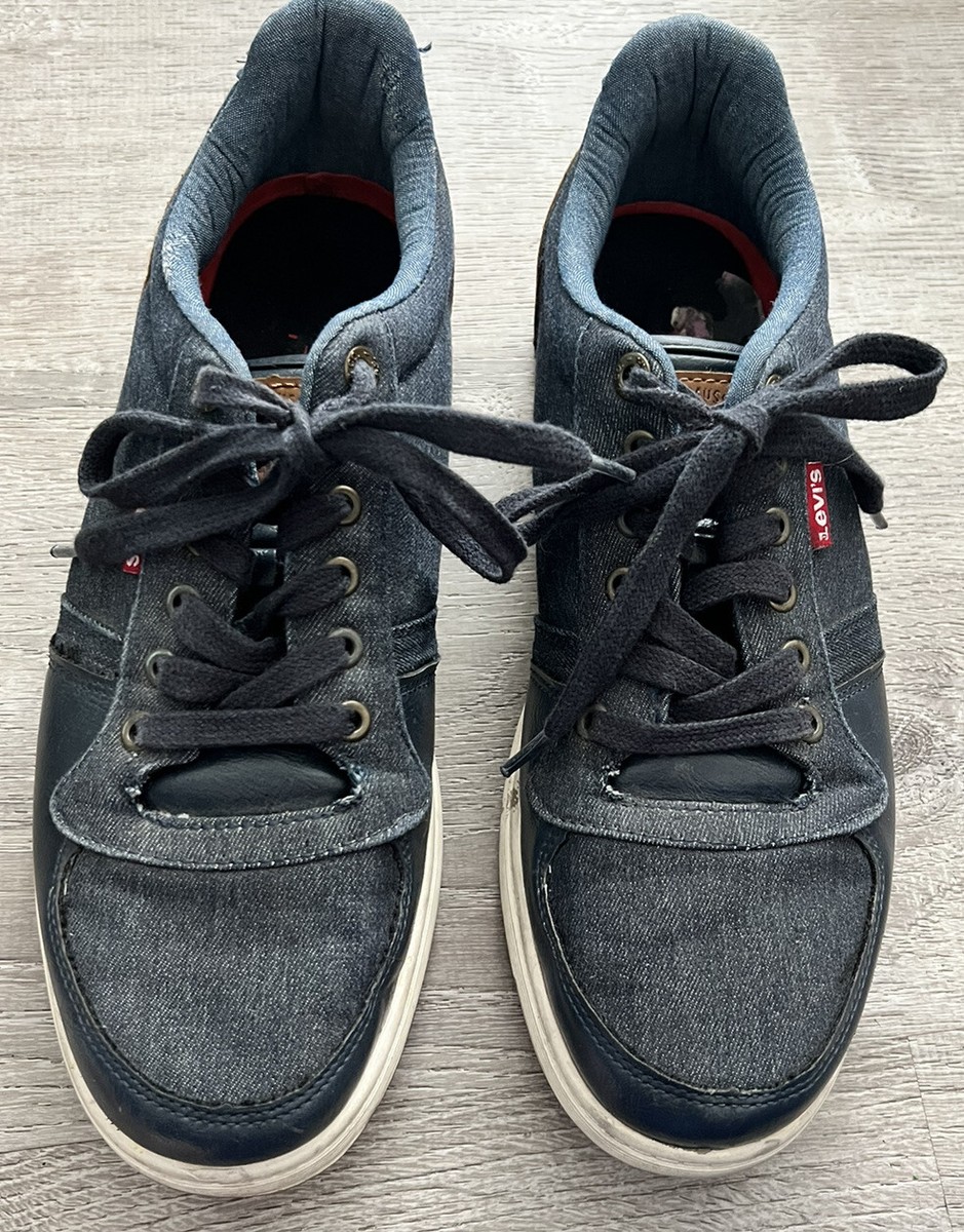 Levi's Comfort Dark Wash Denim Blue Diego Boat Shoes Men's Size