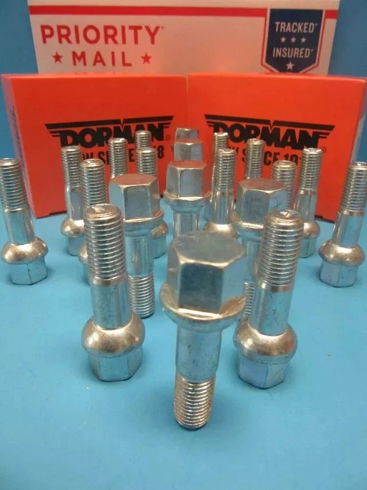 Nuevo 20 pernos de perno de rueda F & R reemplazo Mercedes OEM # 0009904807 hecho en EE. UU. Foto 3 de 4