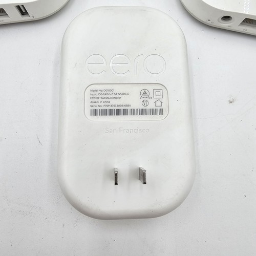 Eero Beacon WiFi Range Extender 350 Mbps D010001 & A01001 X4 & Pwr Przetestowane przewody - Zdjęcie 7 z 9