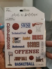 The paper studio STICKABILITIES BASKETBALL STICKER THE PAPER STUDIO 12pc ST1