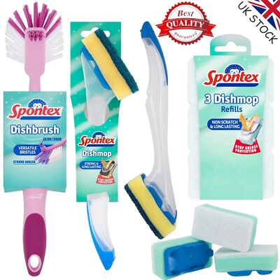 4xSpontex Style kratzfeste Küche Abwasch Geschirrbürste Geschirrmop Geschirrmop Nachfüller