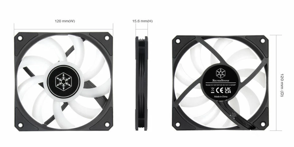 Silverstone SST-AS120B-ARGB Air Slimmer 120 ARGB Slim 120mm ARGB Fan, 4Pin PWM - Image 3 of 3
