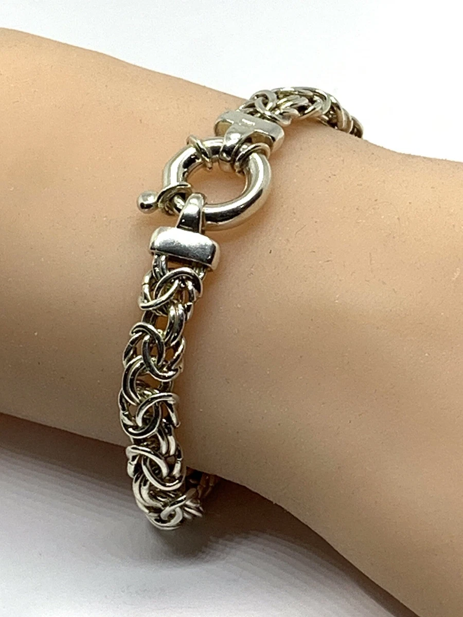 Women's Sterling Silver Byzantine Chain Bracelet (7.5)