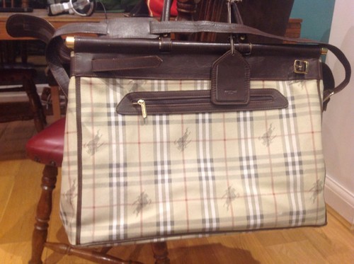 burberry leather travel bag