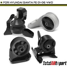 4x Auto & Manual Engine Motor & Transmission Mount for Hyundai 2001-2006 2.7L