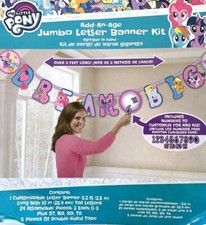 My Little Pony Add An Age Jumbo Letter Birthday Banner Kit